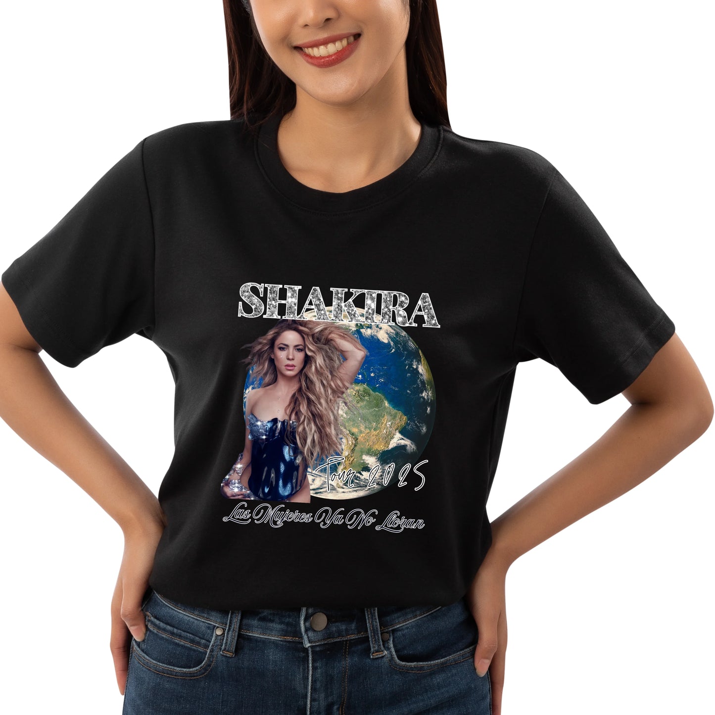 Camiseta Shakira Tour 2025 Brasil em Algodão Premium .30 Penteado - 06