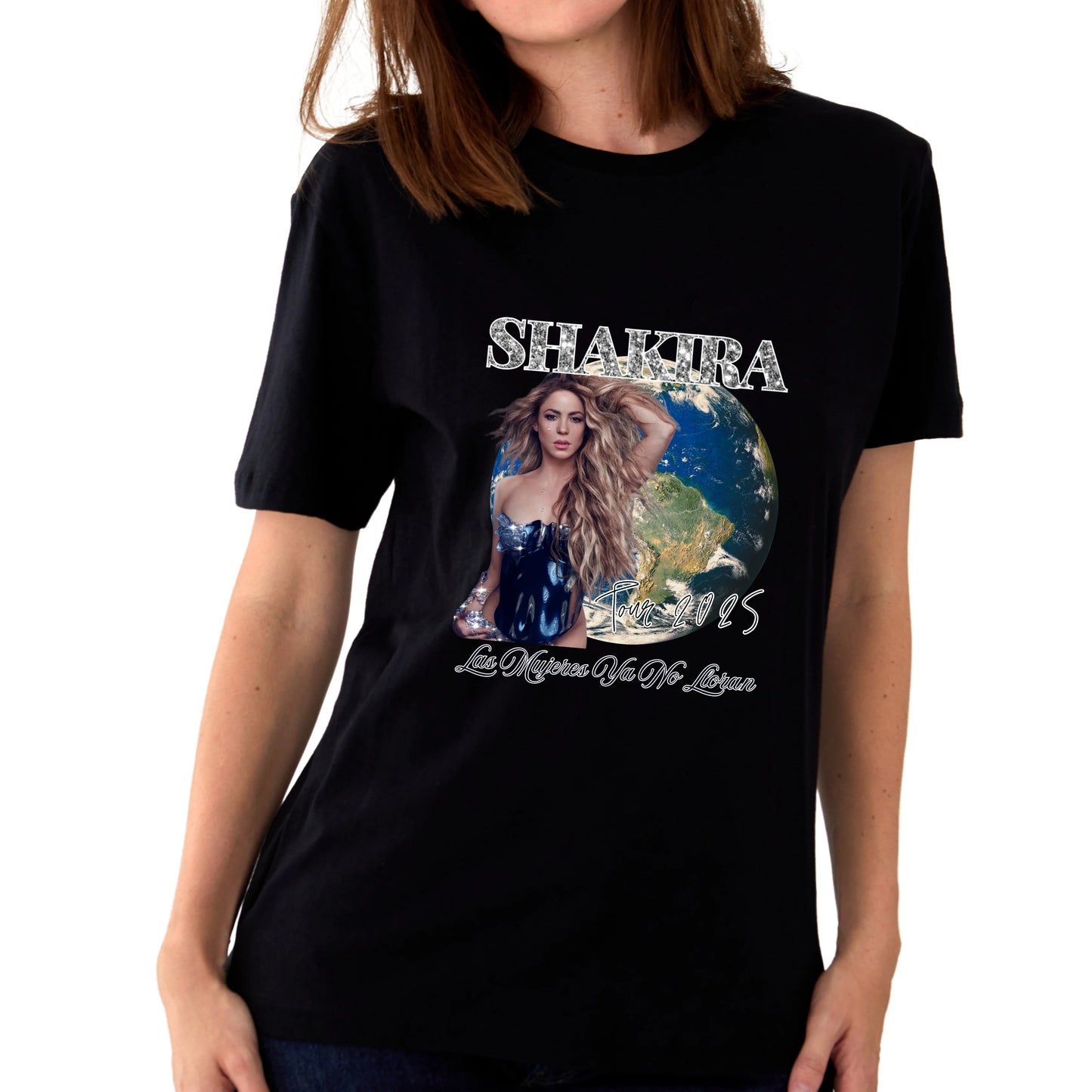 Camiseta Shakira Tour 2025 Brasil em Algodão Premium .30 Penteado - 06