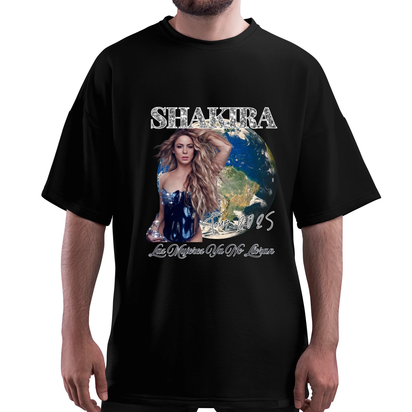 Camiseta Shakira Tour 2025 Brasil em Algodão Premium .30 Penteado - 06