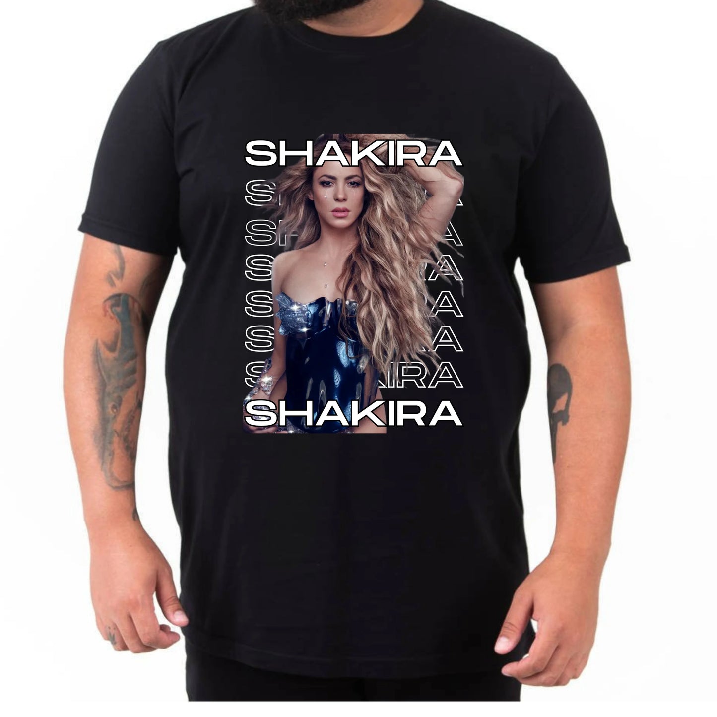 Camiseta Shakira Tour 2025 Brasil em Algodão Premium .30 Penteado - 01