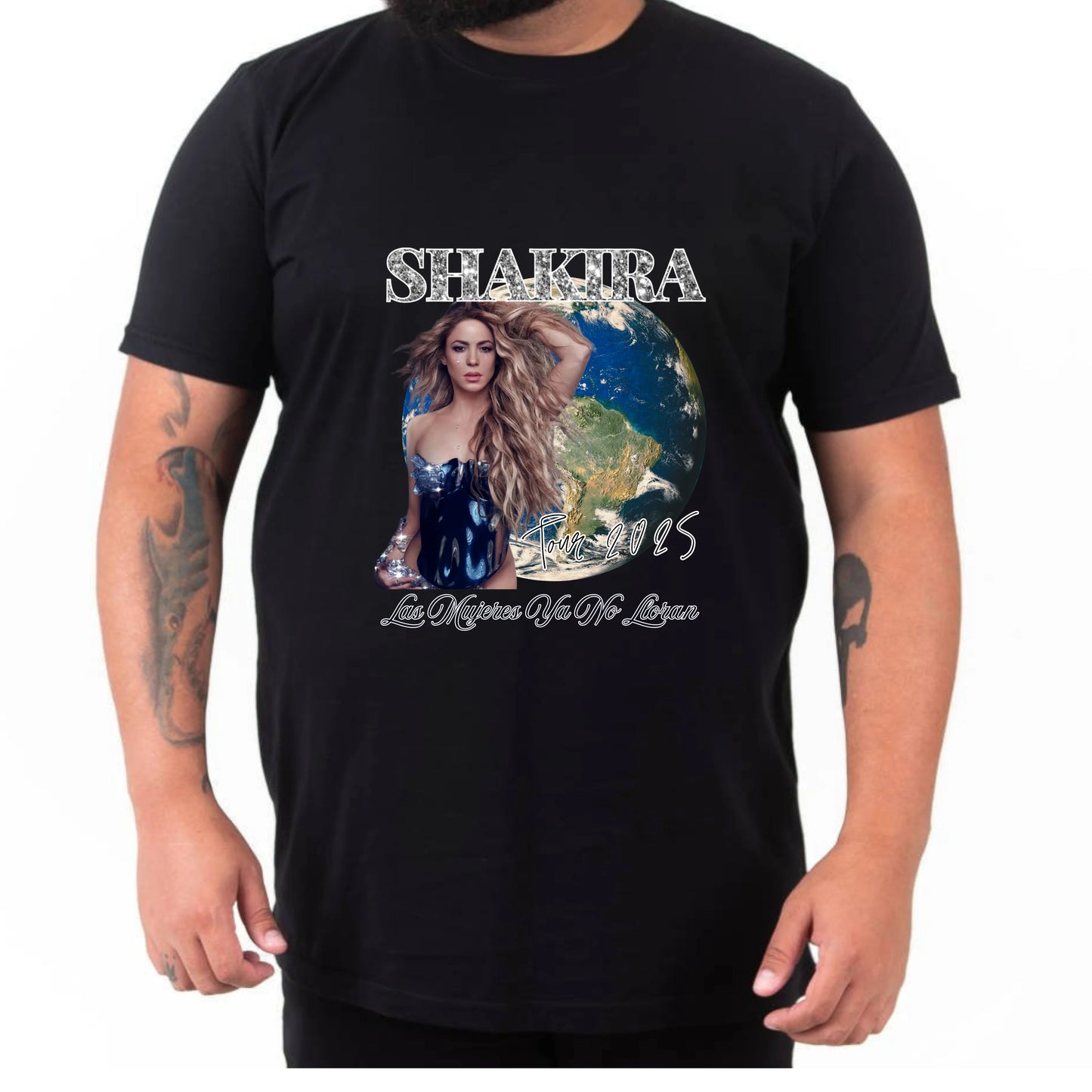 Camiseta Shakira Tour 2025 Brasil em Algodão Premium .30 Penteado - 06