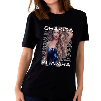 Camiseta Shakira Tour 2025 Brasil em Algodão Premium .30 Penteado - 01