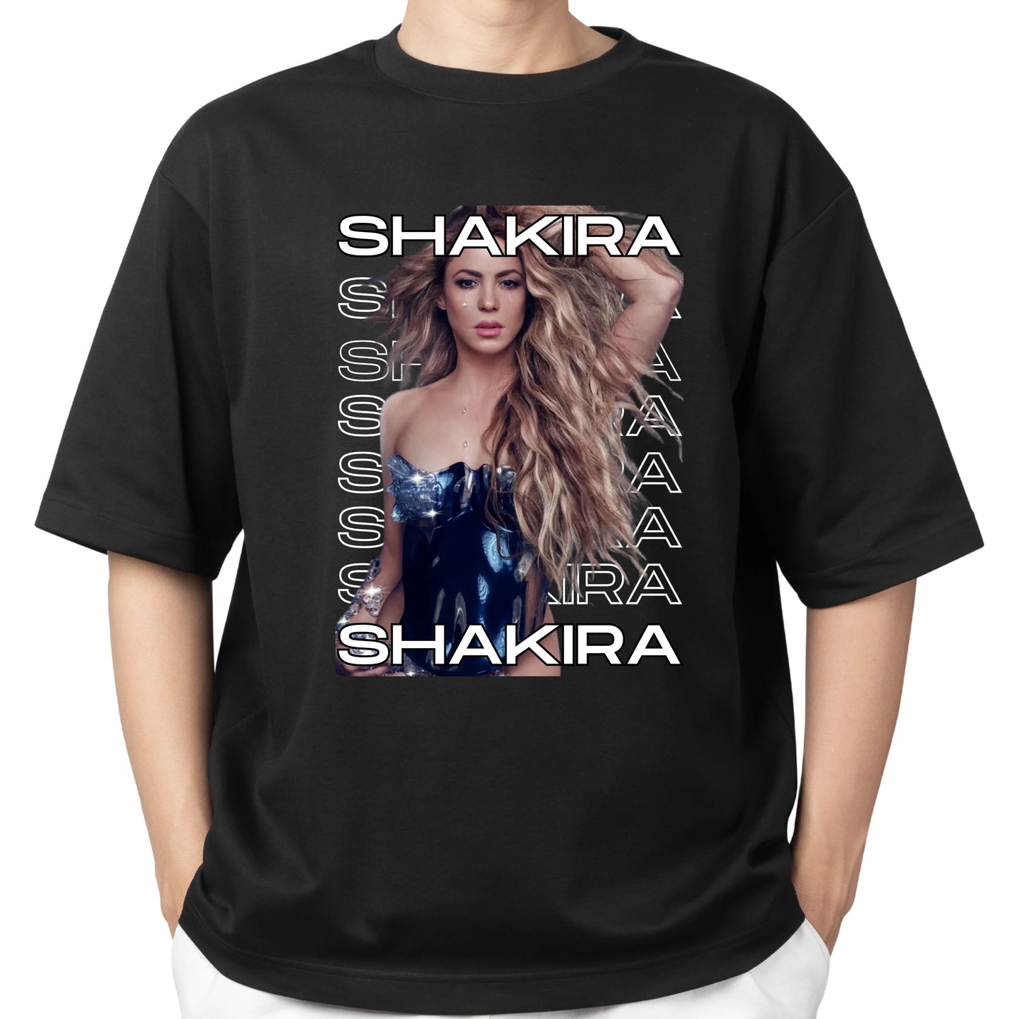 Camiseta Shakira Tour 2025 Brasil em Algodão Premium .30 Penteado - 01