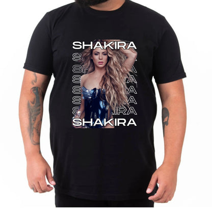 Camiseta Shakira Tour 2025 Brasil em Algodão Premium .30 Penteado - 01