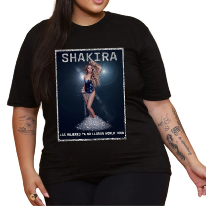 Camiseta Shakira Tour 2025 Brasil em Algodão Premium .30 Penteado - 11