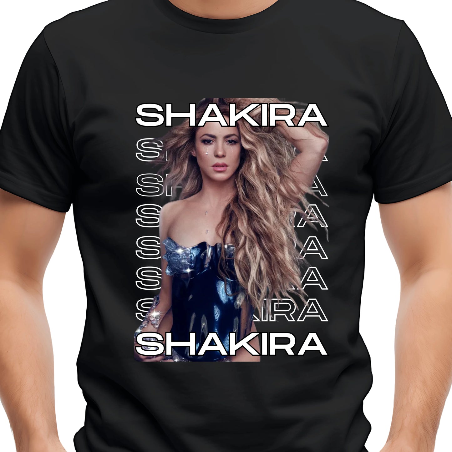 Camiseta Shakira Tour 2025 Brasil em Algodão Premium .30 Penteado - 01