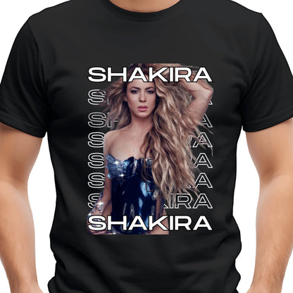 Camiseta Shakira Tour 2025 Brasil em Algodão Premium .30 Penteado - 01