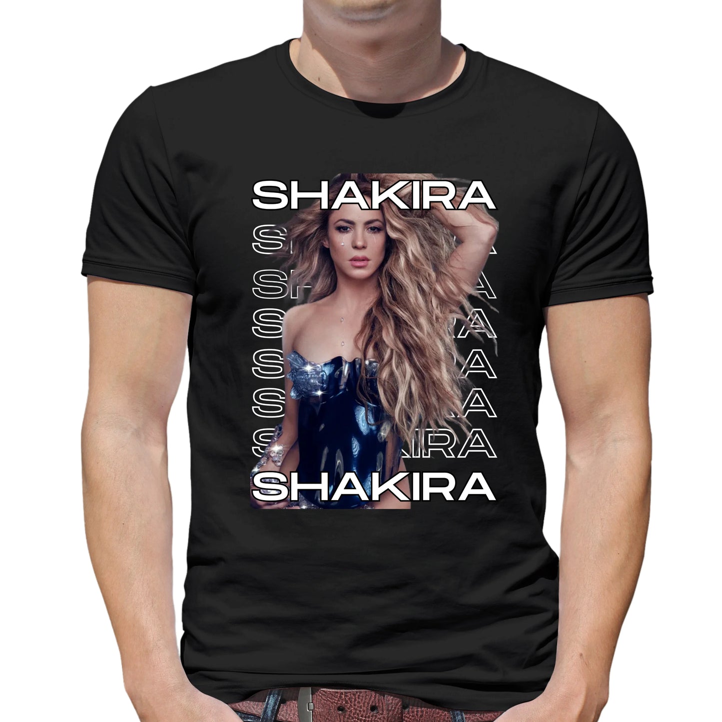 Camiseta Shakira Tour 2025 Brasil em Algodão Premium .30 Penteado - 01