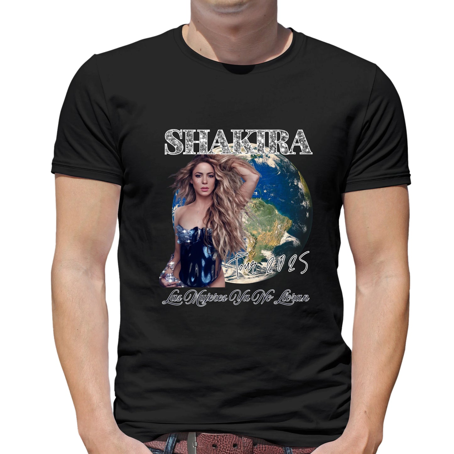 Camiseta Shakira Tour 2025 Brasil em Algodão Premium .30 Penteado - 06
