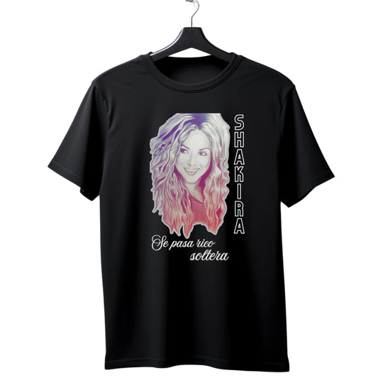 Camiseta Shakira Tour 2025 Brasil em Algodão Premium .30 Penteado - 02